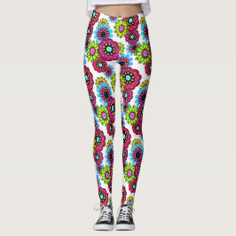Leggings Caricature amusante Abstraite fleurs fleuris enfan