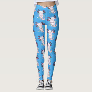 Leggings Caricature axolotl rose adorable