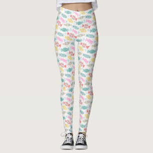 Leggings Caricature bonbons festifs multicolores