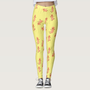 Leggings Caricature de cacahuètes joyeux sautillant