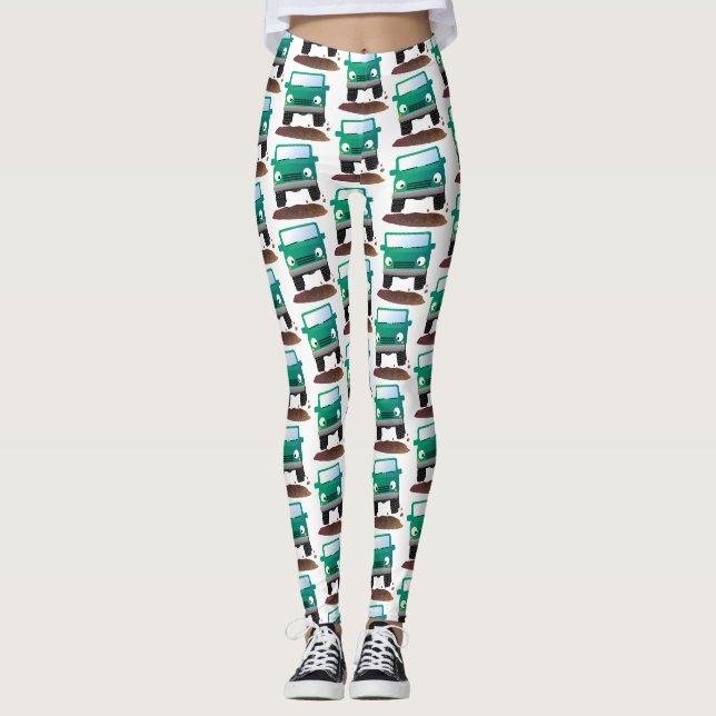 Leggings Caricature de voiture 4 X4 hors route (Devant)