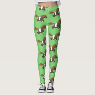 Leggings Caricature du poney mignon des Shetland