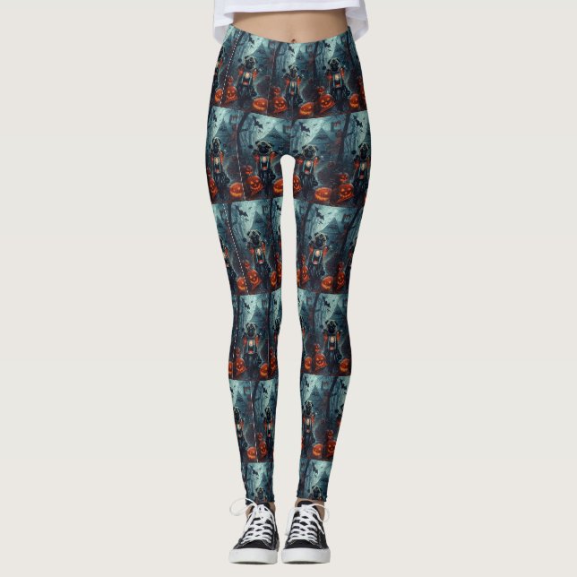 Leggings Carlin équitation moto Halloween effroi (Devant)
