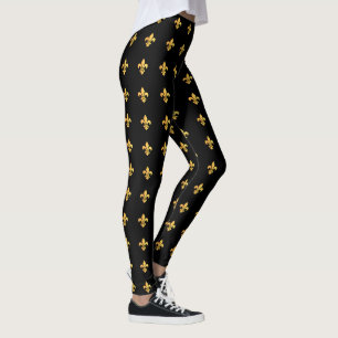 Leggings Carnaval de Mardi Gras Fleur de Lis Diamond Harleq