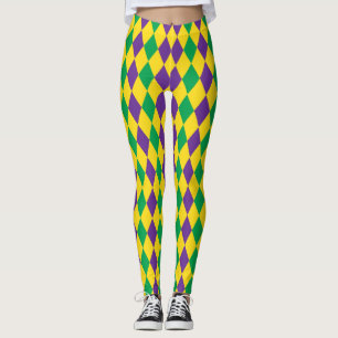Leggings Carnaval Mardis Gras Harlequin Diamonds