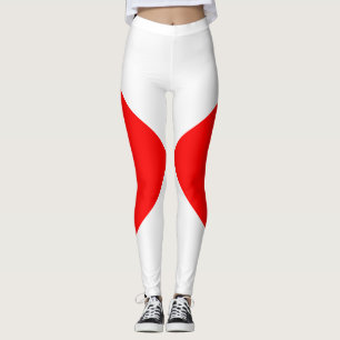 Leggings Carré à damiers blanc rouge uniforme
