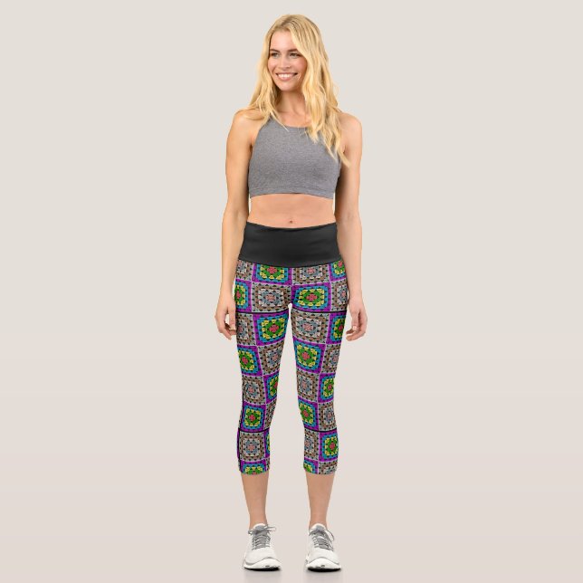 Leggings Carré Crochet élégant (Recto)