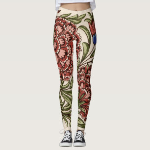 Leggings Carreau de fleur d'œillet Art antique rustique De