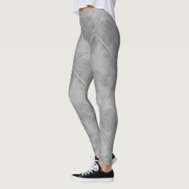 Leggings Carreaux de céramique Checkered gris simples
