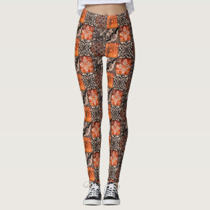 Leggings Carreaux de tangerine