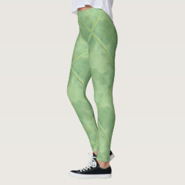 Leggings Carreaux en céramique À damiers vert simple