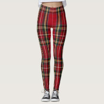 Leggings carreaux rouge et noir tartan Royal Stewa