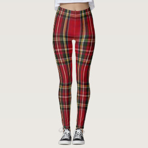 Leggings carreaux rouge et noir tartan Royal Stewa