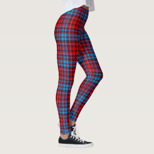 Leggings Carreaux Tartan Rouge Bleu Marine Motif