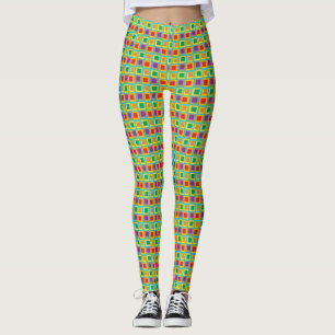 Leggings carrés verts