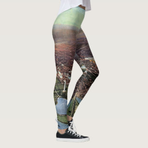 Leggings Carte ancienne de Washington DC et de la rivière P
