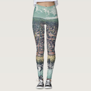 Leggings Carte Ancienne Saint-Louis Missouri Fleuve Mississ