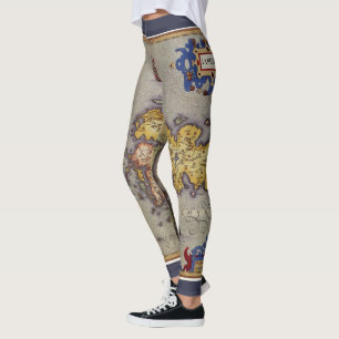 Leggings Carte antique du Japon par Mercator et Hondius
