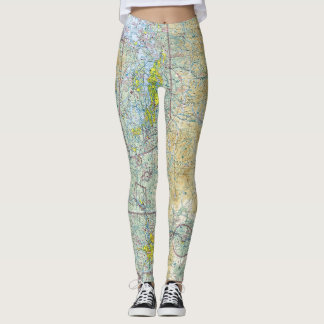 Leggings Carte de navigation régionale de Seattle