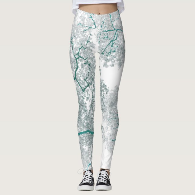 Leggings Carte des arbres 3 (Devant)