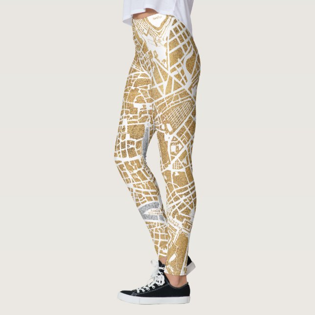 Leggings Carte dorée de ville de Rome (Gauche)