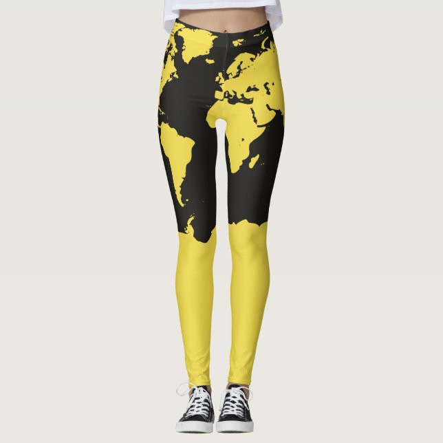 Leggings Carte du monde (Devant)