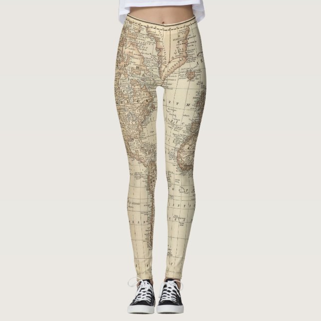 Leggings Carte du monde (Devant)