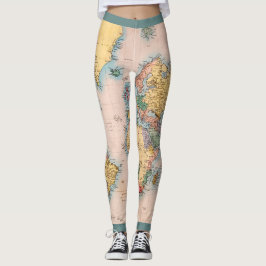 Leggings Carte du monde Atlas Travel Lover's