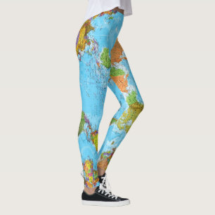Leggings Carte du monde. Les légumineuses scolaires. Mème