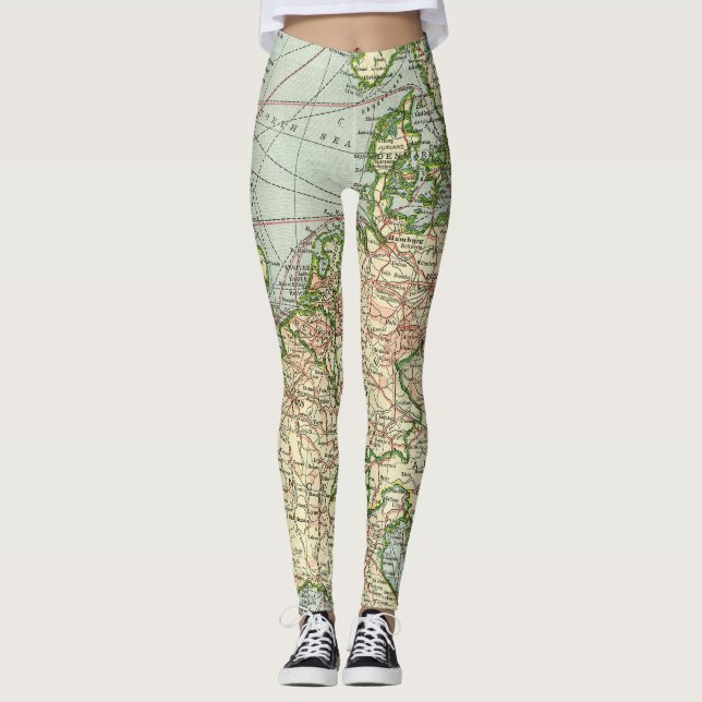 Leggings Carte Europe vintage (Devant)