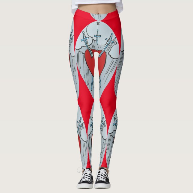 Leggings Carte Tarot 3 épées Thunder_Cove  (Devant)