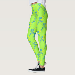 Leggings Casquette de la fête verte Neon Anniversaire Fête