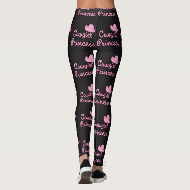 Leggings Casquette de princesse Rope Text With Pink de (Dos)