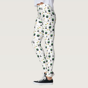 Leggings Casquette de sorcière Broom Caldron Motif Hallowee