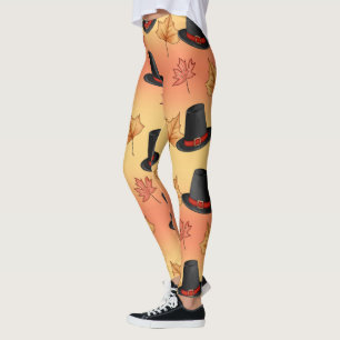 Leggings Casquettes magiques Whimsical avec feuilles d'auto