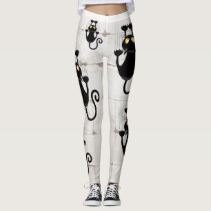 Leggings Cat Falling down amusant personnage de dessin anim
