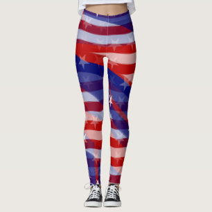 Leggings Célébrez les étoiles et les rayures