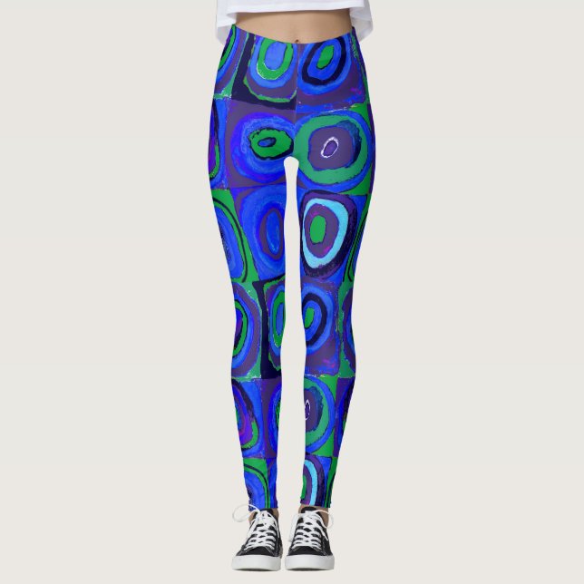 Leggings Cercle Carré Kandinsky Farbstudie Blue Quadrate (Devant)