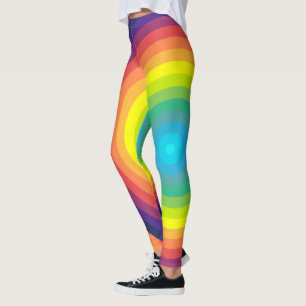 Leggings Cercle concentré arc-en-ciel