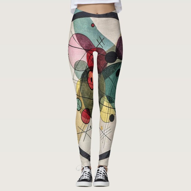Leggings Cercles dans un cercle - Kandinsky (Devant)