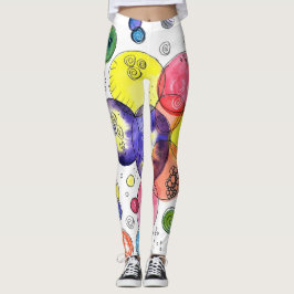 Leggings Cercles d'aquarelle colorés Abstraits