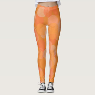 Leggings Cercles d'aquarelle d'automne orange moderne Hallo