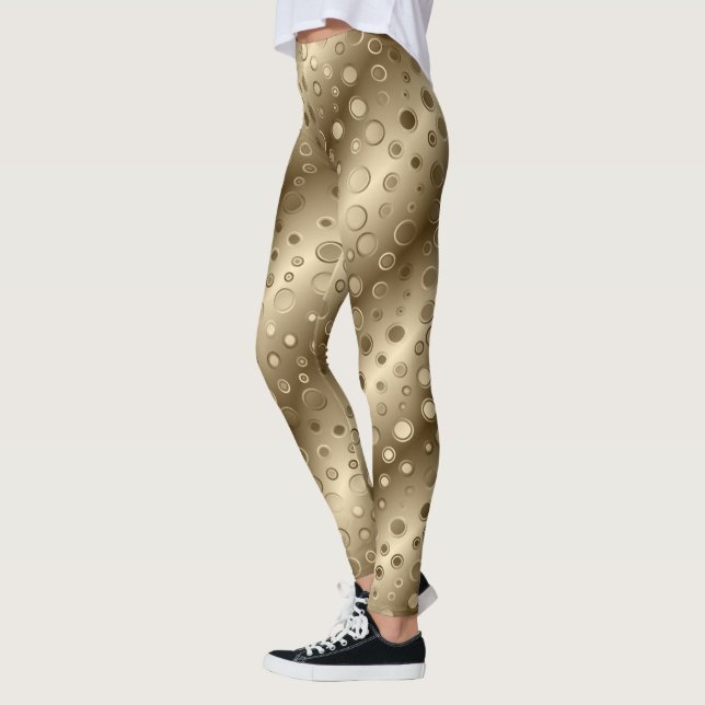 Leggings Cercles D'Or Et De Beige (Gauche)