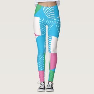 Leggings Cercles graphiques : motif vintage sans soudure.