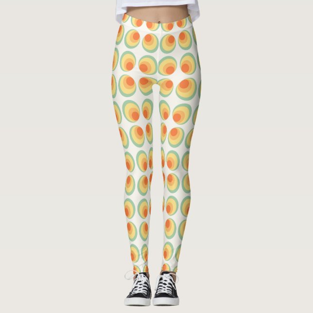 Leggings Cercles vintages motif (Devant)