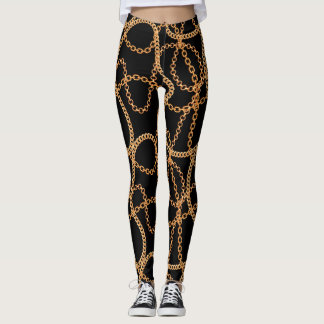 Leggings Chaînes d'or Luxe 