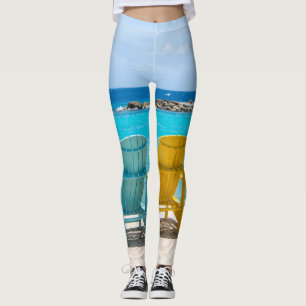 Leggings Chaise de plage des Caraïbes Oasis #2 #caribbean #