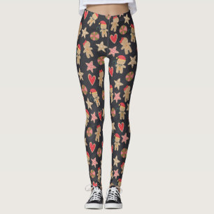 Leggings Chalkboard Gingerbread Homme Cookie Star Cute