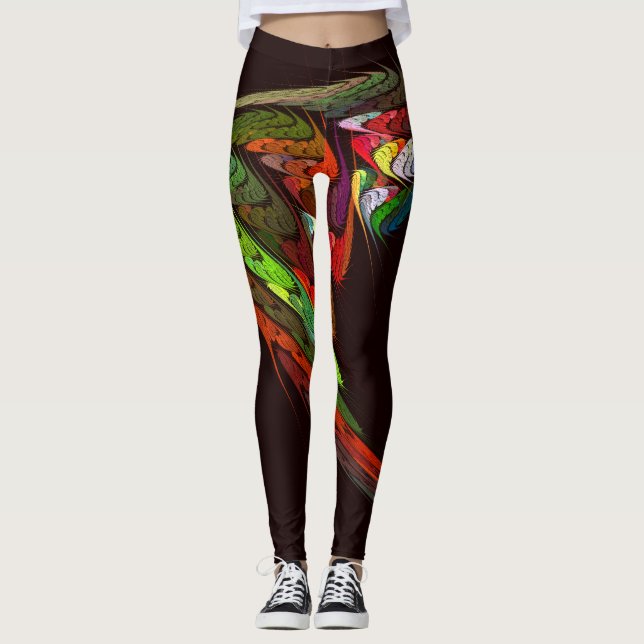 Leggings Chameleon Art Abstrait (Devant)