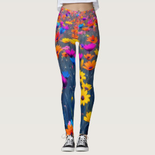 Leggings Champ Coloré De Fleurs